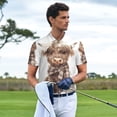 thumbnail image 3 of Balery C Camisa Polo de Hombre con Estampado, de Manga Corta y Tejido Medio, Camisa Tipo Golf Polo-X-Large, 3 of 6