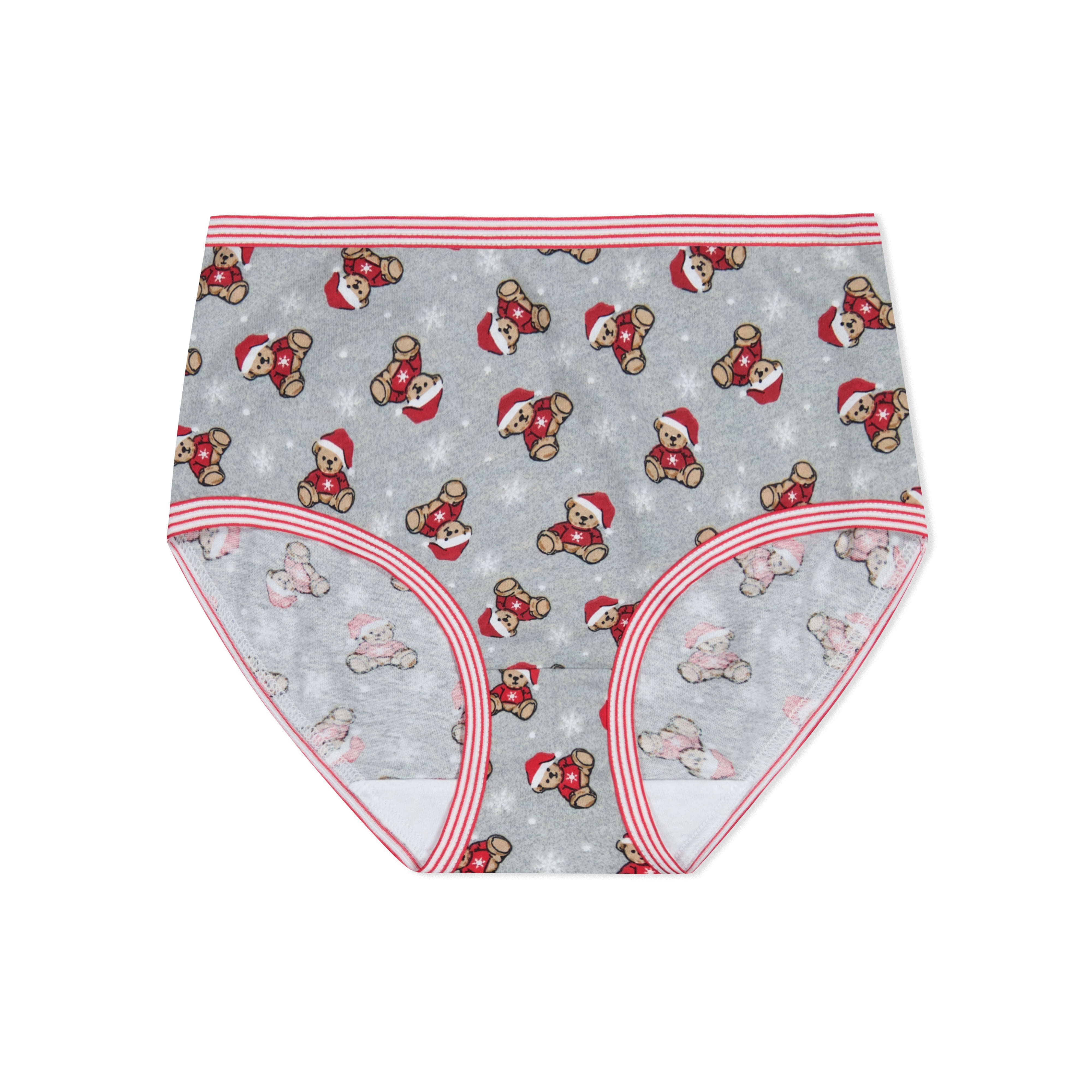 Christmas Girls' Cotton Brief Panties from Holiday Time, 5-Pack, Sizes 4-18