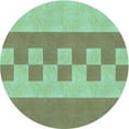 thumbnail image 1 of Ahgly Company Machine Washable Indoor Round Transitional Olive Drab Green Area Rugs, 4' Round, 1 of 7