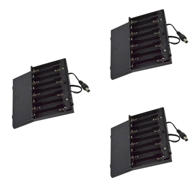 yingyy 1/2/3/5 AA Battery Box Modification Universal Small Size Sensitive Lighting Device DIY Batteries Case with Switch Replacement black 126.78x71.19x19.38mm 3PCS