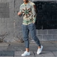 thumbnail image 5 of Conjuntos de dos piezas de moda de primavera y otoño para hombre, camisetas con estampados gráficos y pantalones ajustados, trajes para hombre, ropa informal, trajes de calle, 5 of 5
