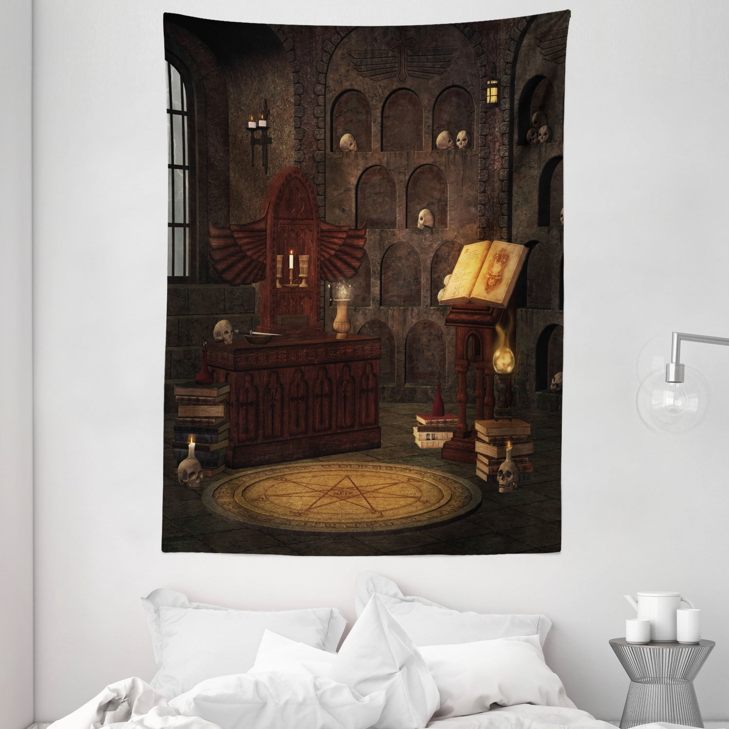 Gothic Tapestry, Chamber of Secret Rite with Skulls on the Wall Sacred