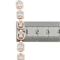 thumbnail image 6 of 10K Rose Gold Round & Baguette Diamond Square Halo 7mm Link 9" Bracelet 4.20 CT., 6 of 7