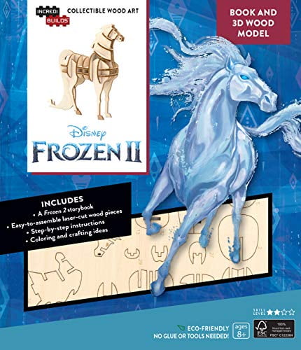 Disney Frozen 2 - Water Nokk - Book and 3D Wood Model Kit for Ages 8+ - Build, Paint and Collect