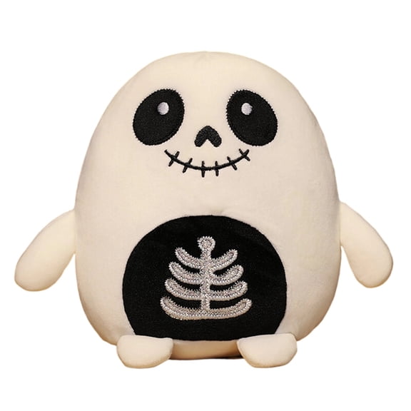 Halloween Plush Doll, Soft Stuffed Animal Toy with Zombie Vampire Skeleton Monster Design, Cute Creepy Plushie for Kids, Comfort Halloween Companion for Play and Decor