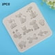 thumbnail image 5 of Juego de 2 moldes de silicona gris con formas de animales de dibujos animados, resistentes a altas temperaturas, para bricolaje, 5 of 8