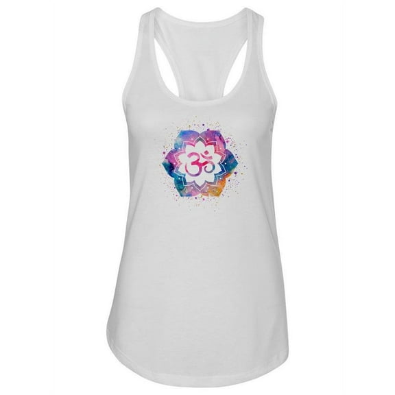Om Sign In Lotus Flower. Tank Women -Image by Shutterstock, Female Medium