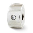 thumbnail image 1 of Sterling Silver Hinged CZ Clip Bead - Polished, 1 of 1