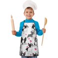 thumbnail image 2 of Pug and Love Heart Kids Aprons for Girls and Boys,Adjustable Neck Strap Toddler Aprons for Kids Cooking Baking, 2 of 7
