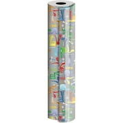 JAM Paper Industrial Size Bulk Wrapping Paper Rolls, Fantastic Jurassic Design, 1/4 Ream (416 Sq Ft), Sold Individually