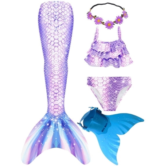 Mermaid Tail for Swimming with Monofin Mermaid Tail Swimsuit Bathing suit Costume for Girls