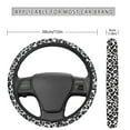 thumbnail image 3 of Renewold Soft Elastic Auto Car Steering Wheel Cover for Women, Universal 15 Inch Anti-Slip and Easy to Install, Leopard Print White, 3 of 6