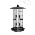 thumbnail image 2 of Loespoir 13-in-1 Metal Three-tube Bird Feeder, Outdoor Hanging Bird Feeder, Multi-Chamber Feeder, for Garden, Patio, Attracts Multiple Birds, 2 of 6