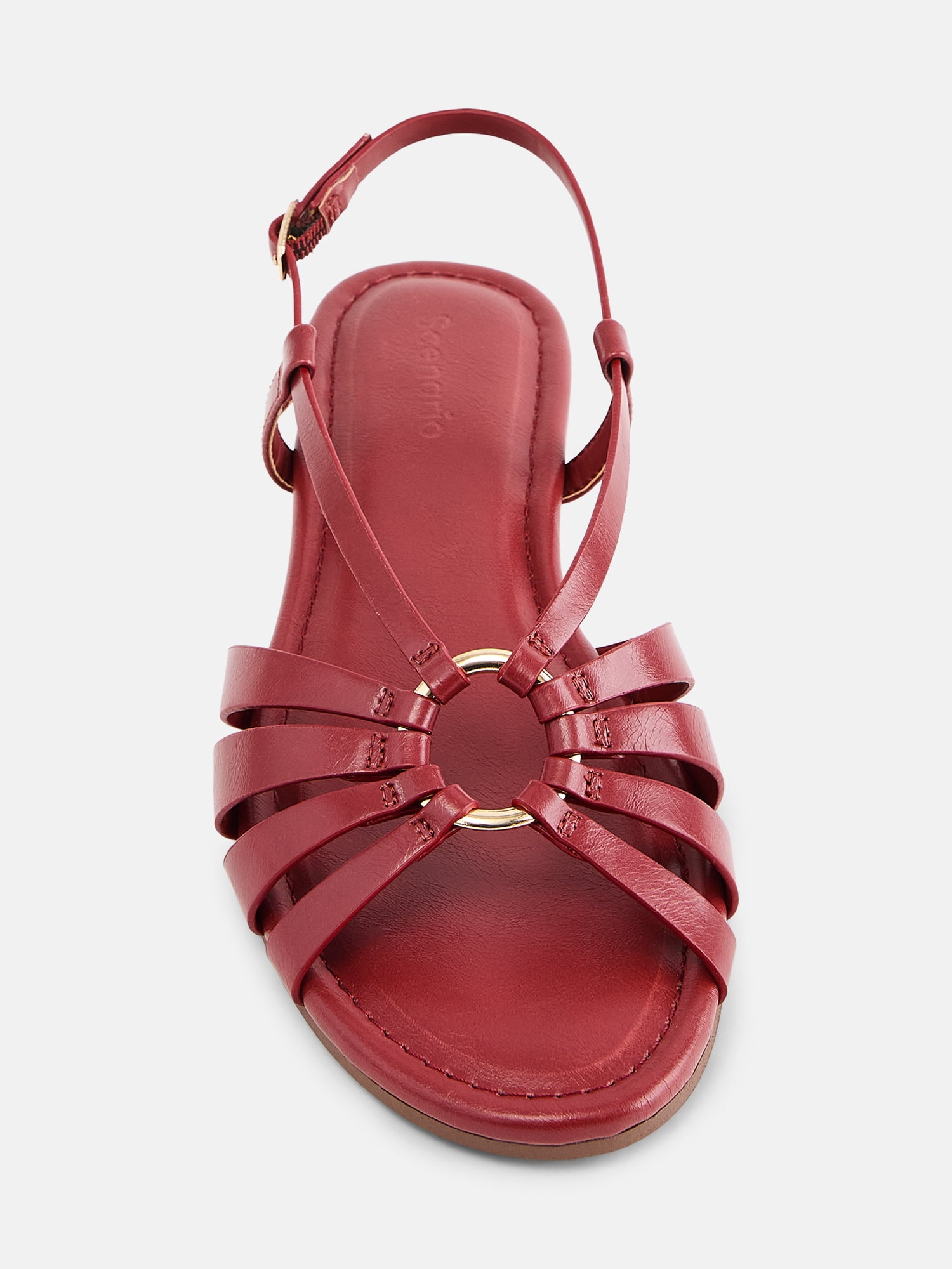 Scenario Women's Strappy Circle Flat Sandals