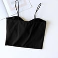 thumbnail image 3 of AherBiu Womens Crop Camisole Tank Top with Built in Bra Pajamas Tshirt Bras for Women Sleepwear Undershirts, 3 of 7