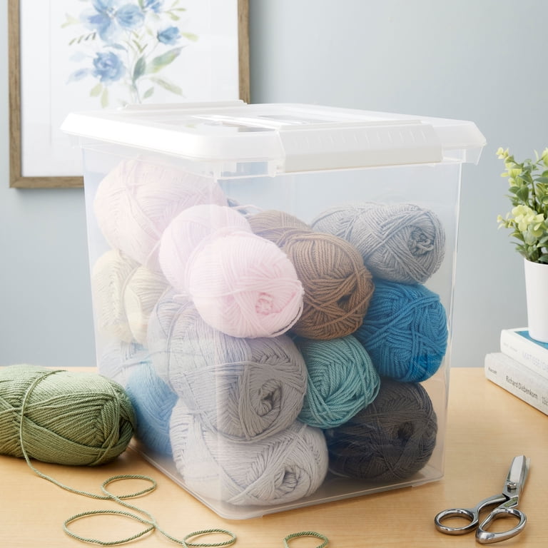 Clear-com 501 まとめ売り 26qt. Clear Storage Bin with Lid by Simply Tidy Durable Plastic
