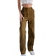 thumbnail image 1 of Gibobby Pantalones mujer frío Pantalones rectos de mujer Pantalones casuales sueltos Colorblock Pantalones de pana de color sólido(Caqui,G), 1 of 5