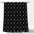 thumbnail image 4 of Valentine''s Day Shower Curtain Black White Love Heart Romantic Sweetheart Lover Theme Sweet Couple Creative Holiday Bathroom Curtains Decor with Hooks, 4 of 4