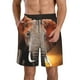thumbnail image 1 of Balery Elephant Sunset in Kenya Traje de Baño Estilo Hawaiano para Hombre, Shorts de Secado Rápido con Bolsillos-Small, 1 of 6