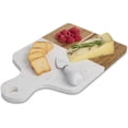 thumbnail image 5 of PETGLE Charcuterie Cheese Board, Cultured Marble and Wood, Rectangular, 13 x 8.45 x 0.50-Inches, 5 of 12