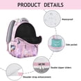 thumbnail image 4 of Butterfly College Bookbag - Large Capacity Backpack with Padded Back Support, Water-Resistant Fabric, Multiple Compartments, 4 of 6