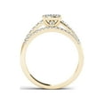 thumbnail image 2 of 1/2 Carat T.W. Diamond 10kt Yellow Gold Square-Shape Cluster Engagement Ring Set, 2 of 5