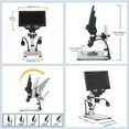 thumbnail image 7 of Shinysix G1200 Digital Microscope 12MP 1-1200X Magnifier, 7 Inch LCD Display, Aluminum Alloy Stand-Perfect for Microscopic Exploration, 7 of 7