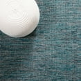 thumbnail image 6 of SAFAVIEH Montauk Kelsey Distressed Cotton Area Rug, Turquoise/Black, 6' x 6' Round, 6 of 8