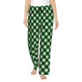 thumbnail image 1 of Fotbe Green Argyle Plaid Pantalones de Pijama para Mujer, Pantalones de Dormir, Pantalones Pj con Cordón y Bolsillos-XX-Large, 1 of 6