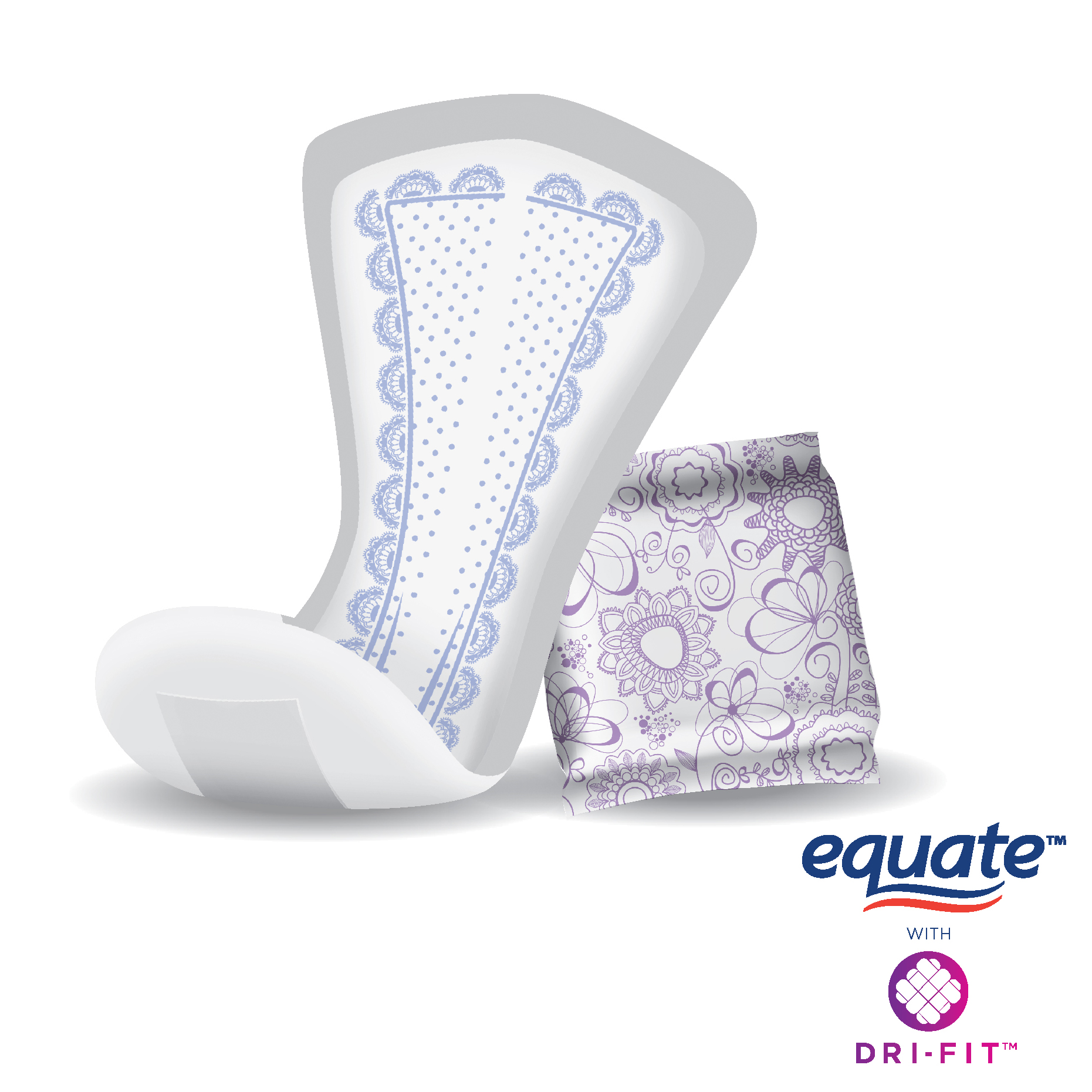 Toallas Sanitarias para Incontinencia Nocturna para Mujer Equate, Protección Extra, 30 Unidades 4