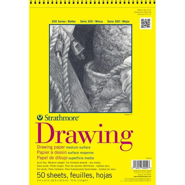 Strathmore ST340-14 Papier à Dessin Micro-Perforé 300 Series 14 Po x 17 Po - 50 Feuilles