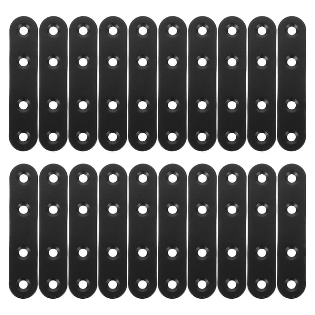 ADDHAT 20Ud Soporte Plano Para Muebles En Acero Inoxidable Resistente Al Color Negro Para Uso En Hogar