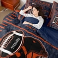 thumbnail image 4 of Erosebridal American Football Bed in a Bag Twin size, Soccer Sports Bed Set, Rugby Lover Decor, Reversible 7-Piece, 4 of 5