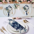 thumbnail image 3 of Blue Tie-dye Cloth Napkins, Vintage Rustic Abstract Painting Art Washable and Reusable Dinner Napkins Set of 6, Table Napkin for Kitchen Party Birthday Wedding Hotel Housewarming 20"x20", 3 of 9