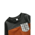 thumbnail image 4 of Qiylii Baby Boys Color Block Clothes Set Long Sleeve Round Neck Sweatshirt + Pants, 4 of 8