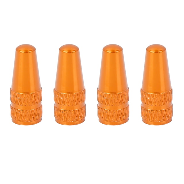 4uds Francesa Tipo Válvula Tapas Bicicleta Neumático Válvula Vástago Tapas Naranja Unique Bargains tapones decorativos para valvulas de bicicletas -