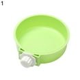 thumbnail image 2 of Walbest Crate Dog Bowl, Removable Plastic Hanging Pet Cage Bowl Food & Water Feeder Coop Cup for Cat, Puppy, Birds, Rats, Guinea Pigs, Green, Large, 2 of 7