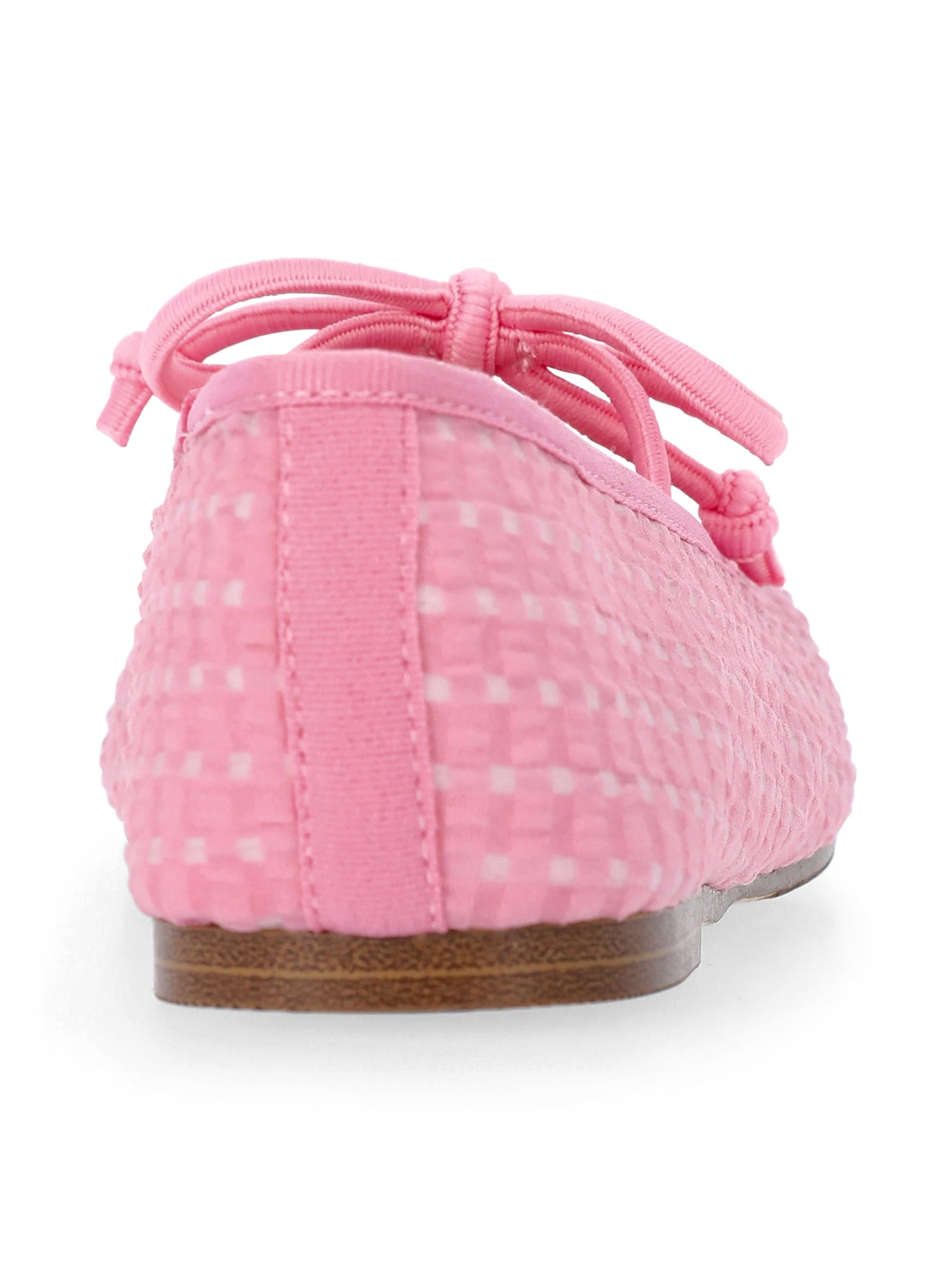 Madden NYC Little and Big Girls' Gingham Mesh Ballet Flats