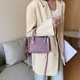 thumbnail image 4 of Bolsa Bolsos de hombro de piel de cocodrilo para mujer, bolso cruzado pequeño puro (púrpura) JShteea Para Estrenar, 4 of 8