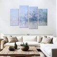 thumbnail image 3 of Elephant Stock Ile Aux Orties Near Vernon 1897 Wall Art - Horizontal Multi Panel Canvas - Living Room Wall Decor - Abstract Multi Panel - Purple And Blue Decor By Claude Monet - 84" x 54", 3 of 8