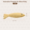 thumbnail image 2 of Uxcell Bite Resistant Catnip Playing, Durable and Interesting, Simulated Fish Cat Teeth Chew Playing Catnip Filled (Yellow), Intended for Bedroom / Balcony (21 x 5cm), 2 of 7