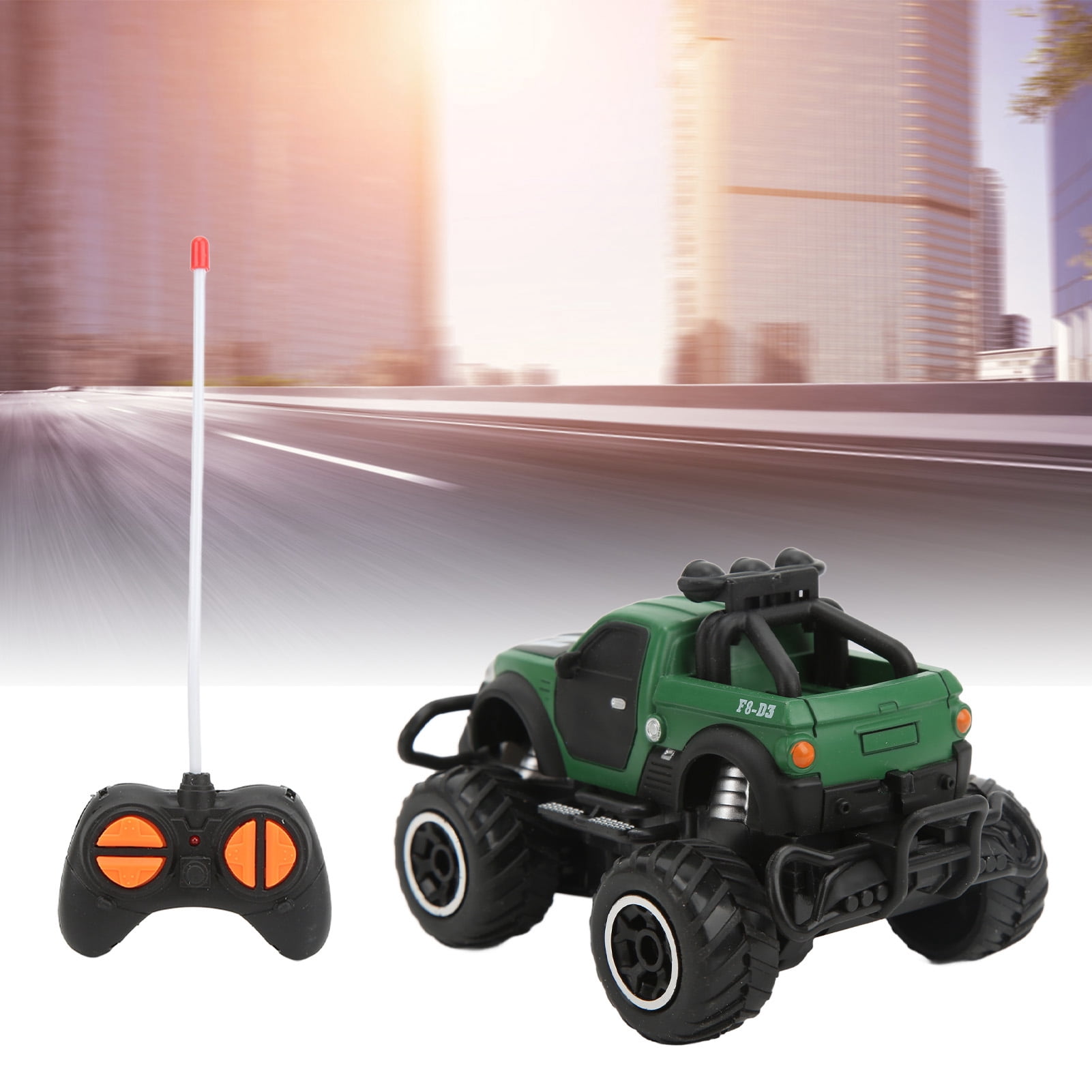 Electronic RC Car Toy, Off Road Remote Control Car 4 Channel Rubber Tires with Remote Control for Outdoor