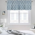 thumbnail image 3 of 2 Pack Ocean Anchor Valance for Window Blue Striped White Stripes Kitchen Valance Rod Pocket Short Curtain Topper Decorative Window Treatment for Living Room Bedroom 42"x12", 3 of 8