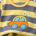 thumbnail image 4 of KPOPLK Kids 2Pcs Summer Clothing Set Toddler Boys Short Sleeve Cute Graphic Tee T-Shirt and Shorts Outfits for 1-6 Years(5-6 Years,Dark Gray), 4 of 5