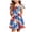 Dark Blue, variant on Girls July 4th Dress Red White Blue Toddler Patriotic Outfit American Sundress 1-6 Years(Blue,5-6 Years)