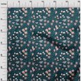 thumbnail image 3 of oneOone Polyester Spandex Teal Blue Fabric Leaves & Flower Craft Projects Decor Fabric Printed By The Yard 56 Inch Wide-8D, 3 of 6