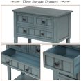 thumbnail image 6 of Harper & Bright Designs Narrow Console Table Entryway Table Slim Sofa Table with Three Storage Drawers and Bottom Shelf Wood Side Table for Living Room, 6 of 7