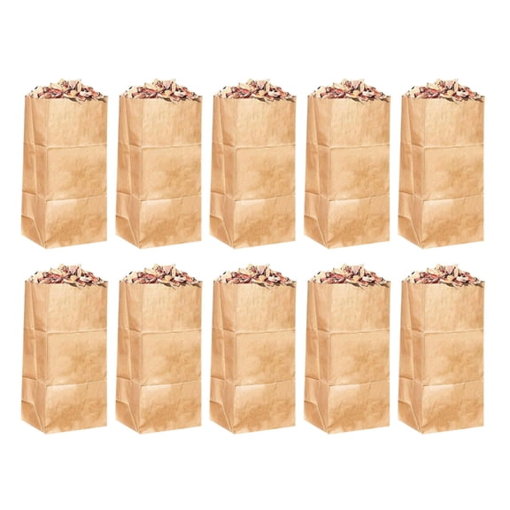 10Pieces Extra Thick Friendly Craft Paper Leaf Bags With Large Capacity Lawn Bags For Yard Waste And Leaves Storage