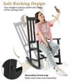 thumbnail image 5 of Hassch Rocking Chair Outdoor, Patio Rocker Chair for Porch, Lawn, Deck, Yard, 385 lbs Capacity, Black, 5 of 9