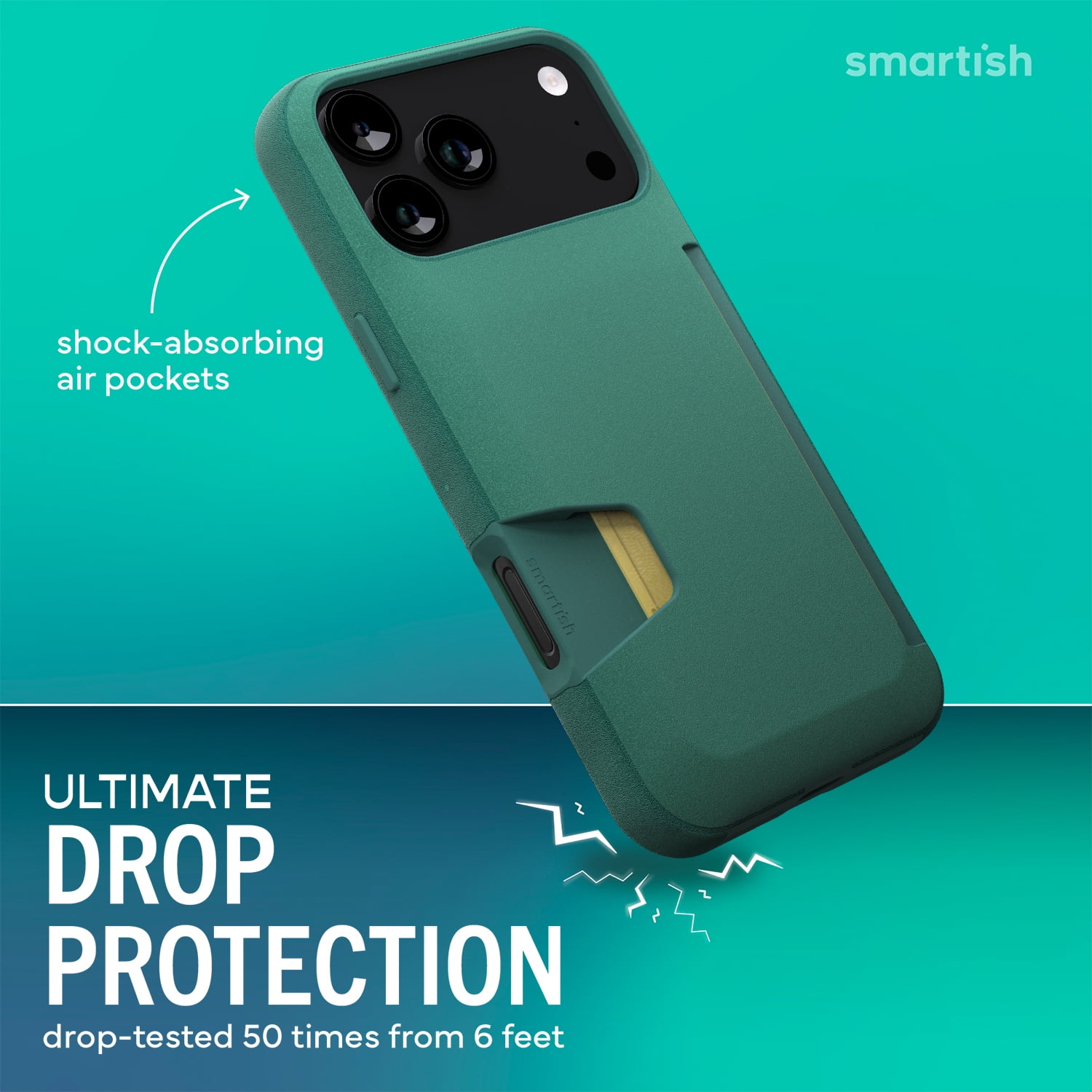 Smartish® iPhone 17 Pro Max Wallet Case - Wallet Slayer Vol. 1 [Slim + Protective] Credit Card Holder - Drop Tested Flip Hidden Card Slot Cover For Apple iPhone 17 Pro Max - So Jaded